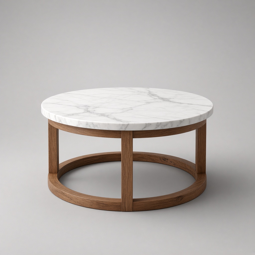 Marble-Top Coffee Table
