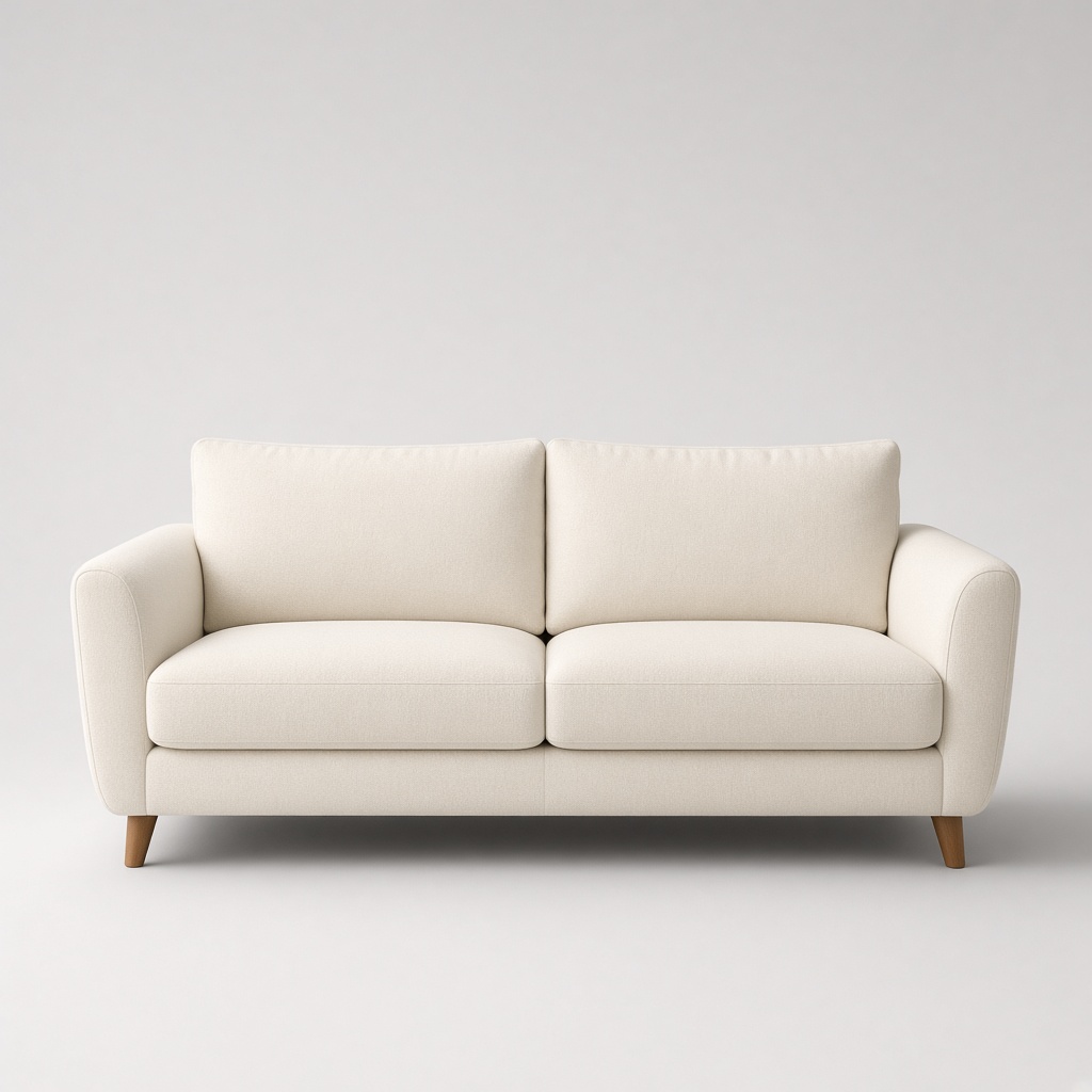 2-Seater Sofa, Cream Fabric