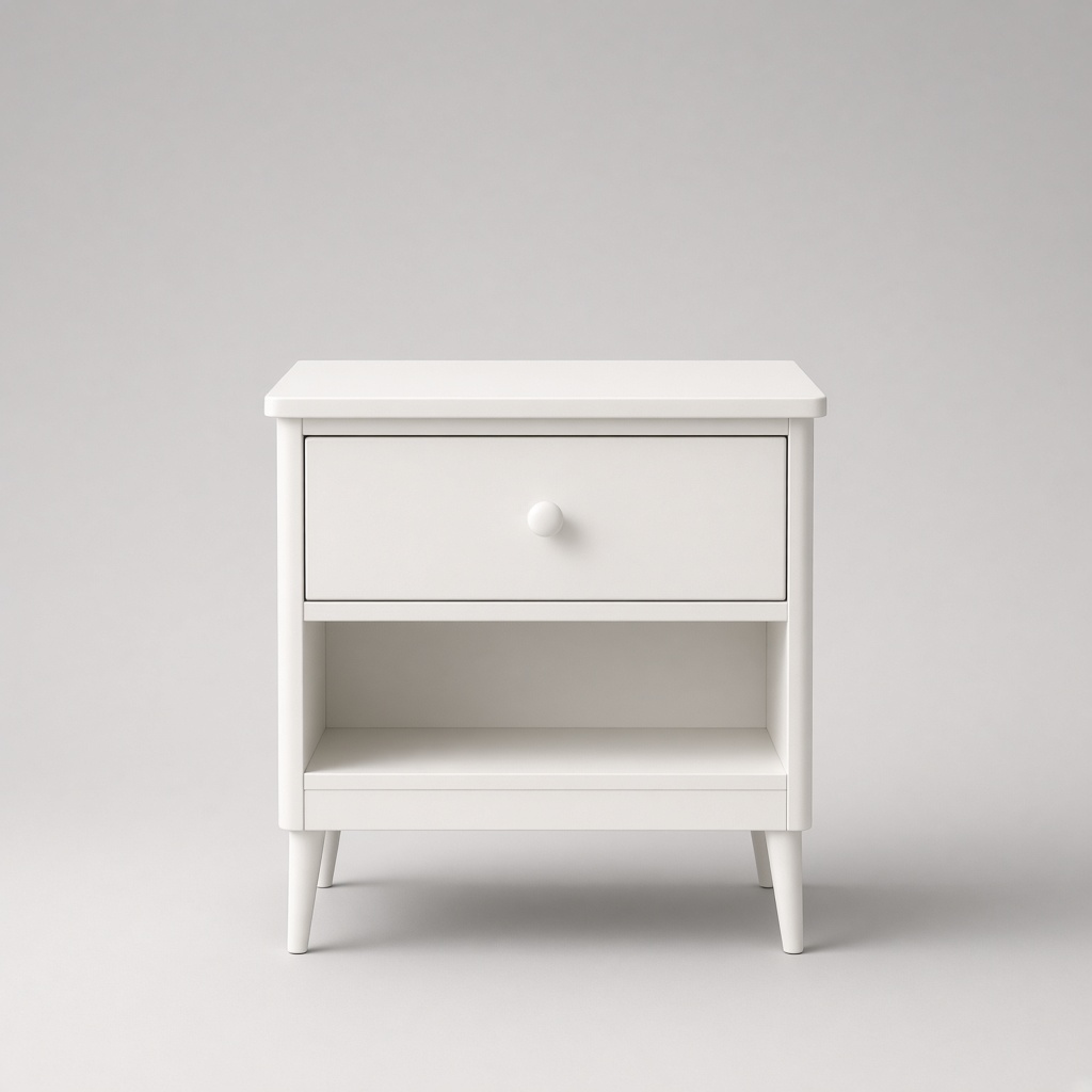 White Bedside Table