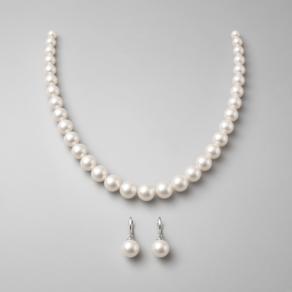 Classic Pearl-Style Jewelry Set