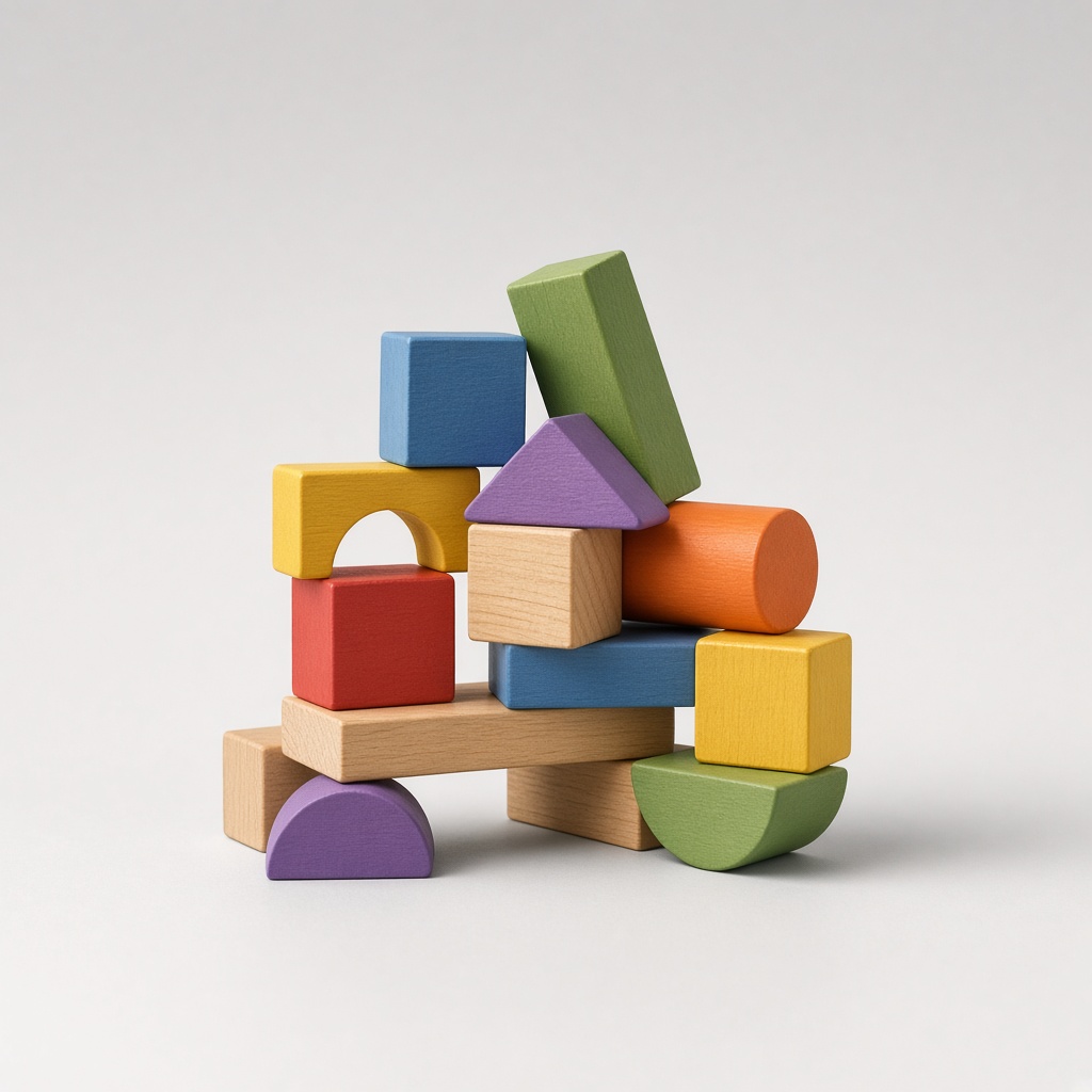 Wooden Building Blocks Set