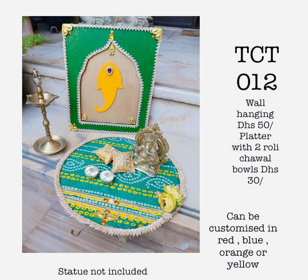 Combo of a Wooden Wall Hanging and a Platter